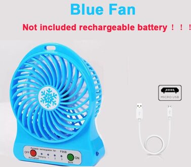 Draagbare Mini Usb Led Ventilator Licht Luchtkoeler Kleine Desk Cooler Stille Reizen Bevochtiging 2600Mah Lithium Batterij fan blauw fan