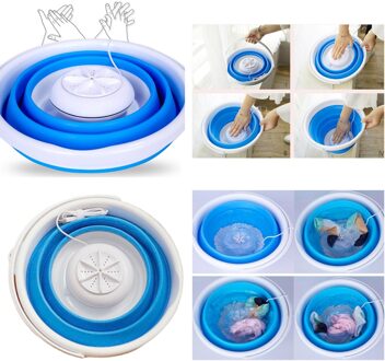 Draagbare Mini Wasmachine Vouwen Washer Wasserij Machine Usb Opladen