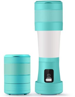 Draagbare Mixer Usb Elektrische Fruit Juicer Handheld Smoothie Maker Blender Roeren Oplaadbare Mini Keukenmachine Sap Cup Blauw