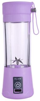 Draagbare Mixer Usb Elektrische Fruit Juicer Handheld Smoothie Maker Blender Roeren Oplaadbare Mini Keukenmachine Sap Cup Paars