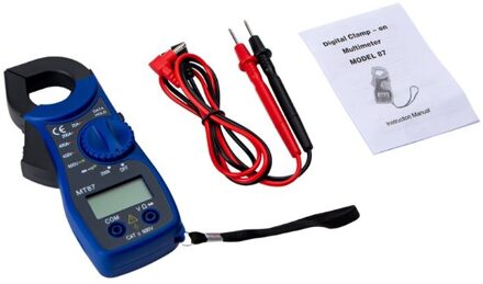 Draagbare MT87 Digitale Klem Ampèremeter Multimeter Met Meting Ac/Dc Spanning Tester (Ac Stroom) weerstand Multi Test Blauw