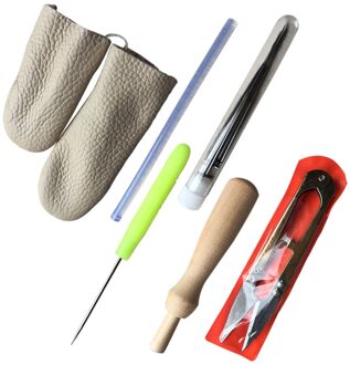 Draagbare Naaldvilten Starter Tool Set Wolvilt Naald DIY Craft Kit Naald Cilinder Vinger Cot Schaar met Opbergtas