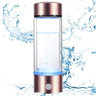 Draagbare Negatieve Ion Waterstof-Rijke Elektrolyse Generator Water Filter H2 Lonizer Maker Usb Oplaadbare Antioxidanten Fles US plug