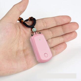 Draagbare Negatieve Ionen Luchtreiniger Ketting Draagbare Zuurstof Bar Opknoping Neck Purifier Mini Draagbare Luchtverfrisser Lonizer roze