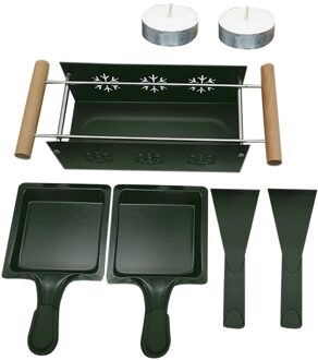 Draagbare Non-stick Metalen Kaas Raclette Oven Grill Plaat Rotaster Bakplaat Kachel Set Thuis Keuken Bakken Tool Kids picknick