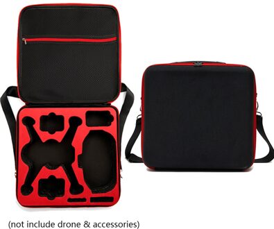 Draagbare Nylon/Pu Handtas Draagtas Reizen Opslag Schoudertas Hard Shell Draagtas Doos Voor Dji Fpv Combo drone Rood