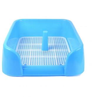 Draagbare Omheind Tray Grid Kattenbak Hond Training Wc Huisdier Potje Levert Blauw