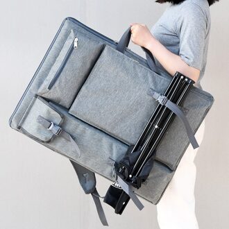 Draagbare Opbergtas Voor Art Studenten Multi-Functionele Rugzak Van Schetsen Levert Grote Capaciteit Schilderen Tool donker grijs