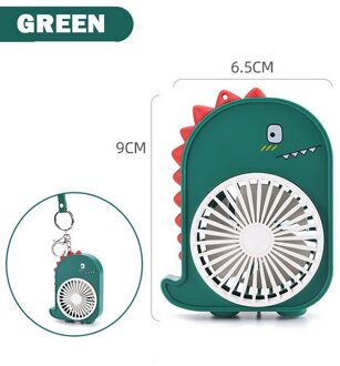 Draagbare Opknoping Hals Fan Mini Pocket Air Cooling Fan Zomer Outdoor Reizen Lanyard Handenvrij Cooler Usb Oplaadbare Fan groen