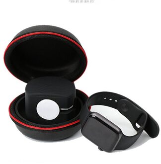 Draagbare Oplader Stand Base Voor Apple Horloge Serie 5 4 3 2 1 Travel Hard Beschermende Voor Airpods Tas Opslag cover Rits Doos S size-Watch houder