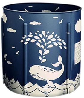 Draagbare Opvouwbare Bad Verdikte Volwassen Opblaasbare Bad Single Spa Thuis Massage Zwembad Plastic Baden Emmer Blauw