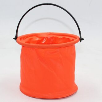 Draagbare Opvouwbare Emmer Ergonomische Vissen Met Compartiment Gereedschap Outdoor Camping Reizen Badkamer Camping Wassen Zak Levert Oranje