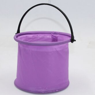Draagbare Opvouwbare Emmer Ergonomische Vissen Met Compartiment Gereedschap Outdoor Camping Reizen Badkamer Camping Wassen Zak Levert Paars