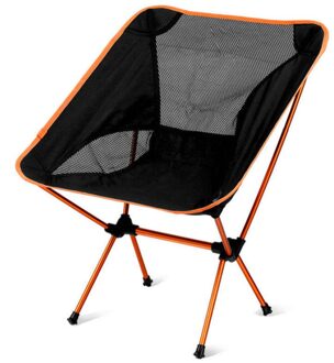 Draagbare Opvouwbare Maan Stoel Vissen Camping Bbq Kruk Vouwen Uitgebreide Wandelen Seat Tuin Ultralight Kantoor Meubelen oranje
