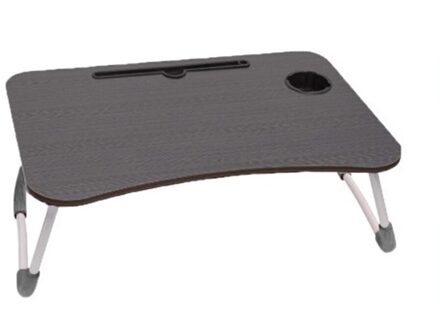 Draagbare Opvouwbare Studie Tafel Bureau Opvouwbare Laptop Tafel Standhouder Slot Opvouwbare Computer Bureau Eten Studeren Op Bed Sofa zwart