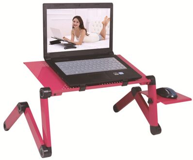 Draagbare Opvouwbare Verstelbare Klaptafel Voor Laptop Bureau Computer Mesa Para Notebook Stand Tray Voor Slaapbank Zwart Rood