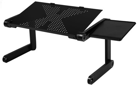 Draagbare Opvouwbare Verstelbare Laptop Bureau Computer Tafel Stand Tray Voor Slaapbank Zwart