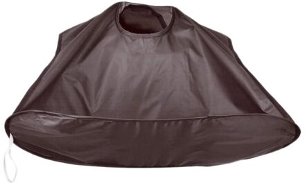 Draagbare Opvouwbare Verstelbare Size Scheren Doek Mannelijke Baard Schort Bib Trimmer Gezichtshaar Cape donker bruin