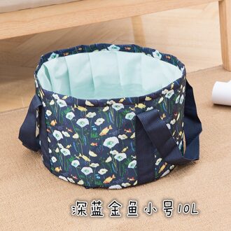 Draagbare opvouwbare water wastafel reizen voet inweken bag wasserij wastafel wastafel reizen voet wassen emmer ontvangst bag blauw klein