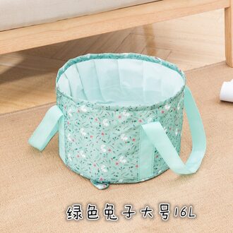 Draagbare opvouwbare water wastafel reizen voet inweken bag wasserij wastafel wastafel reizen voet wassen emmer ontvangst bag groen groot