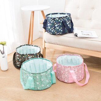 Draagbare opvouwbare water wastafel reizen voet inweken bag wasserij wastafel wastafel reizen voet wassen emmer ontvangst bag groen klein