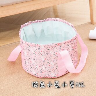 Draagbare opvouwbare water wastafel reizen voet inweken bag wasserij wastafel wastafel reizen voet wassen emmer ontvangst bag roze klein