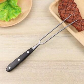 Draagbare Outdoor Barbecue Tool Houten Handvat Barbecue Vork Voedsel Vork Vlees Vork