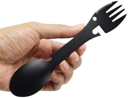 Draagbare Outdoor Camping Picknick titanium Lepel Servies titanium Vork Ultralight pure titanium Spork