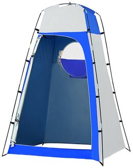 Draagbare Outdoor Douche Bad Tenten Veranderende Paskamer Tent Onderdak Camping Strand Privacy Wc Tenten Wc Fotografie Tent blauw grijs