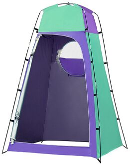 Draagbare Outdoor Douche Bad Tenten Veranderende Paskamer Tent Onderdak Camping Strand Privacy Wc Tenten Wc Fotografie Tent paars groen