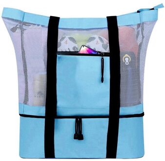 Draagbare Outdoor Picknick Tassen Camping Strand Mesh Tote Tas Met Afneembare Koeltas Verpakking Organisator Outdoor Reizen Opbergtas BU