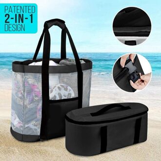 Draagbare Outdoor Picknick Tassen Camping Strand Mesh Tote Tas Met Afneembare Koeltas Verpakking Organisator Outdoor Reizen Opbergtas
