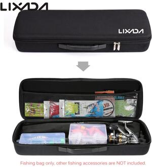 Draagbare Outdoor Vissen Zakken 54cm EVA Shockproof Visgerei Zak Hengel en Reel Draagtas Pole Storage Case pesca