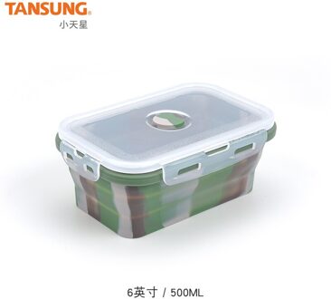 Draagbare Outdoor Vouwen Cup Kom Food Grade Siliconen Vouwen Kom Met Deksel Reizen Siliconen Kom 500ml