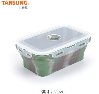 Draagbare Outdoor Vouwen Cup Kom Food Grade Siliconen Vouwen Kom Met Deksel Reizen Siliconen Kom 800ml