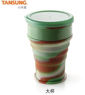 Draagbare Outdoor Vouwen Cup Kom Food Grade Siliconen Vouwen Kom Met Deksel Reizen Siliconen Kom cup 100ml