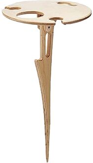 Draagbare Outdoor Wijn Tafel Houten Picknicktafel Outdoor Tuinmeubelen Wijn Tafel Met Opvouwbare Wijnen Rack Voor Tuin Outdoor