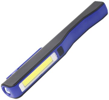 Draagbare Pen Vorm Cob Led Zaklamp Usb Oplaadbare Magnetische Werk Licht Lamp Blauw