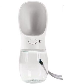 Draagbare Pet Bekers Drinken Fles Hond Kat Gezondheid Voeden Water Feeders Pet Travel Cups ABS Hond Fles Water Reizen hond Kom wit / 550ml