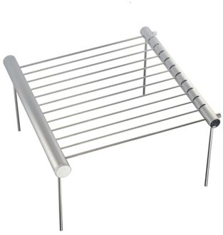 Draagbare Picknick Barbecue Oven Rack Outdoor Reizen Camping Bbq Grill Rvs Eenvoudige Tube Afneembare Bbq Stent