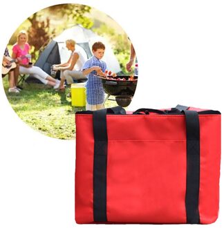 Draagbare Picknick Geïsoleerde Oxford Doek Houder Opvouwbare Rits Container Voedsel Opslag Sterkte Waterdicht Pizza Levering Zak Verse XL