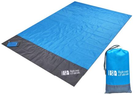 Draagbare Picknick Strand Mat Pocket Deken, Waterdicht Strand Mat Camping Bed Slapen Pad Outdoor Picknick Camping Tent Mat blauw