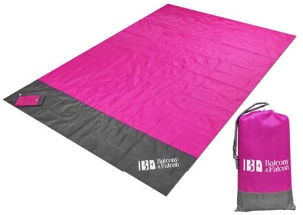 Draagbare Picknick Strand Mat Pocket Deken, Waterdicht Strand Mat Camping Bed Slapen Pad Outdoor Picknick Camping Tent Mat roos rood