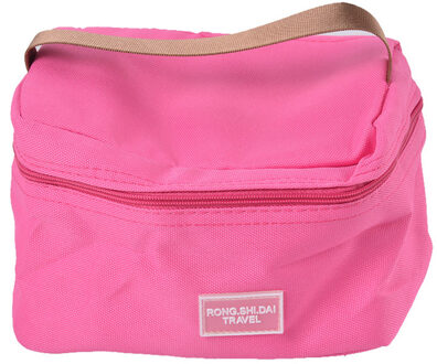 Draagbare Plastic Cartoon Voedsel Container Gezonde Lunch Box Bento Dozen Servies Voor Studenten Bestek Kids Kinderen 1 Pcs C 16X11CM