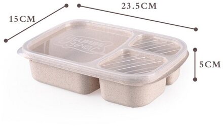 Draagbare Plastic Cartoon Voedsel Container Gezonde Lunch Box Bento Dozen Servies Voor Studenten Bestek Kids Kinderen 1 Pcs N 15x23.5x5cm