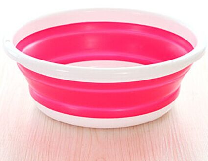 Draagbare Plastic Opvouwbare Emmer Opvouwbare Wastafel Eenvoudige Opvouwbare Emmer Camping Auto Wassen Tool Badkamer Keuken Accessoires # T2P heet roze