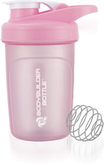 Draagbare Plastic Waterfles, Eiwit Shaker Fles Met Cap Beter Voor Carry & Drinken Roze