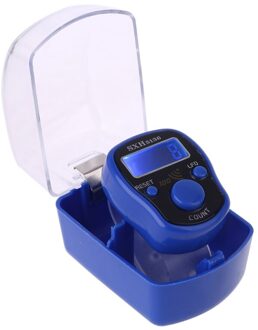 Draagbare Pols Digitale Elektronische Teller Met Led Licht En Geluid Handmatige Reset Decompressie Ontspanning Vinger Hulpmiddel blauw