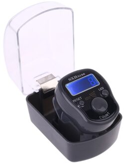 Draagbare Pols Digitale Elektronische Teller Met Led Licht En Geluid Handmatige Reset Decompressie Ontspanning Vinger Hulpmiddel grijs