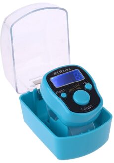 Draagbare Pols Digitale Elektronische Teller Met Led Licht En Geluid Handmatige Reset Decompressie Ontspanning Vinger Hulpmiddel lucht blauw